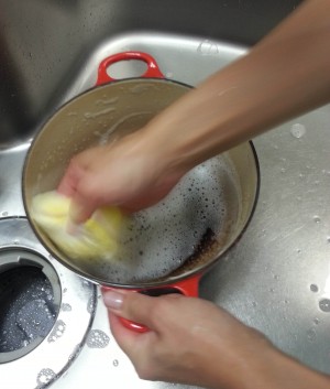 洗ってる
