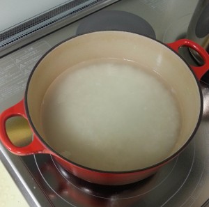 米水につける